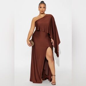 Fashion Nova: Classic Mayhem Draped Maxi Dress